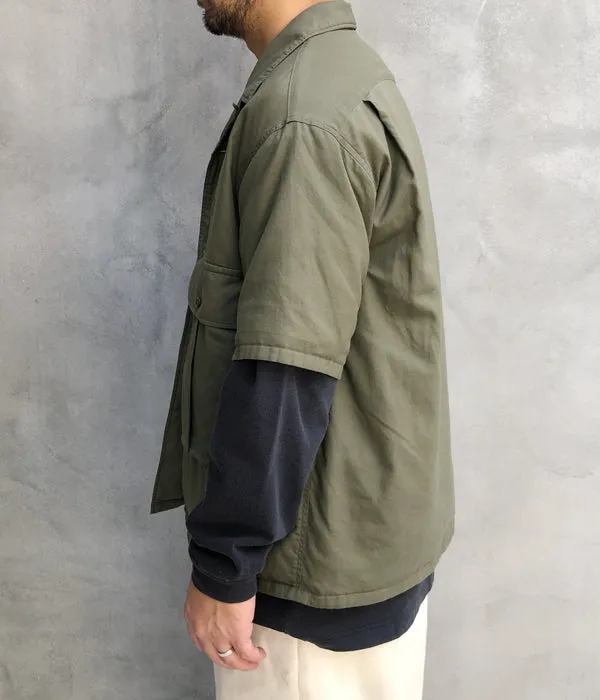 visvim/CORNET DOWN SHIRT S/S (OLIVE)