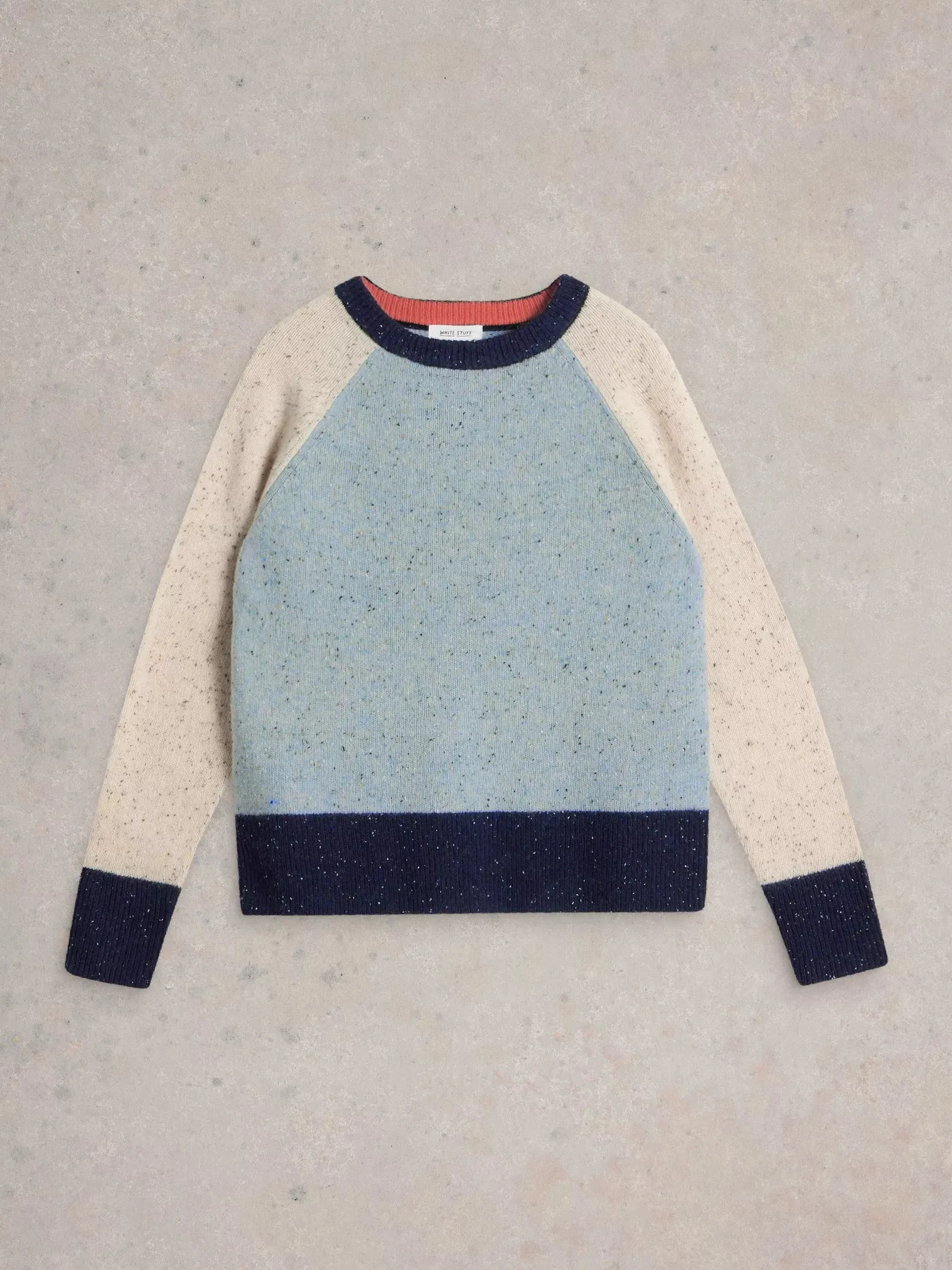 White Stuff Colourblock Nep Jumper