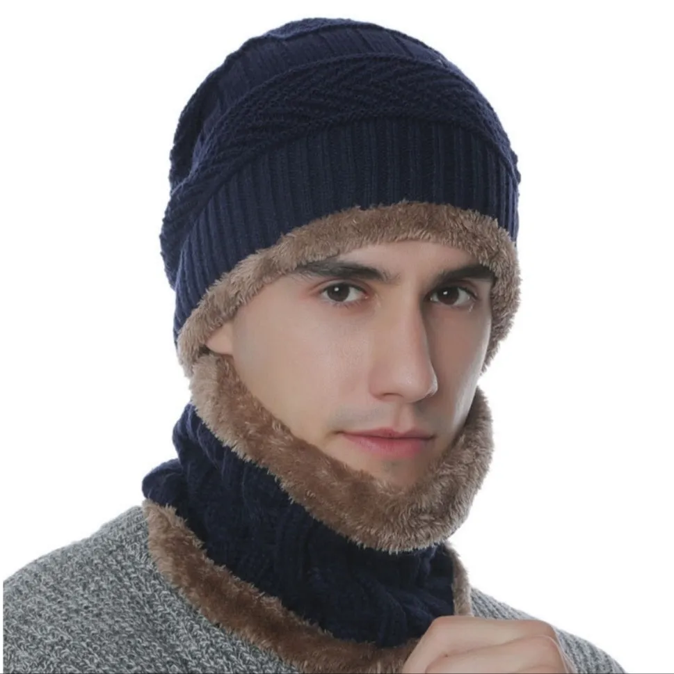 Winter Hat with Neck Warmer (Skullies & Beanies) For Men and Women