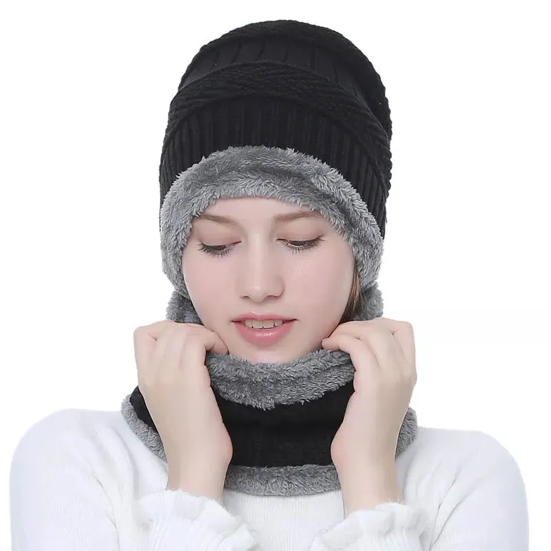 Winter Hat with Neck Warmer (Skullies & Beanies) For Men and Women