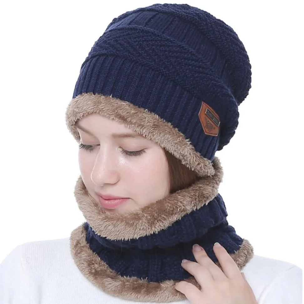 Winter Hat with Neck Warmer (Skullies & Beanies) For Men and Women