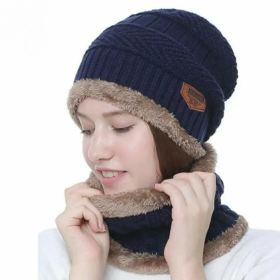 Winter Hat with Neck Warmer (Skullies & Beanies) For Men and Women