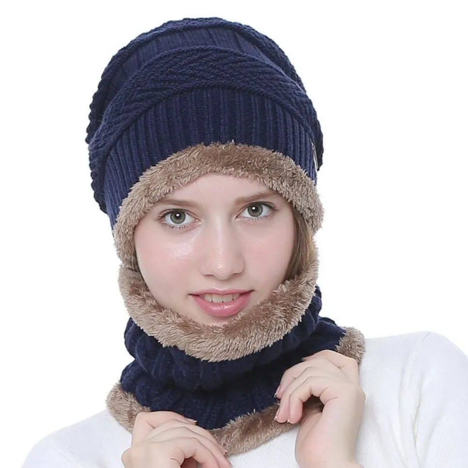 Winter Hat with Neck Warmer (Skullies & Beanies) For Men and Women