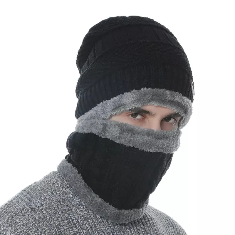 Winter Hat with Neck Warmer (Skullies & Beanies) For Men and Women