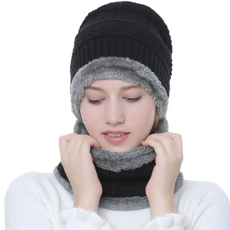 Winter Hat with Neck Warmer (Skullies & Beanies) For Men and Women