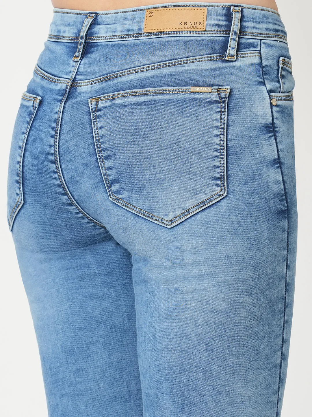 Women Blue High-Rise Skinny Jeans