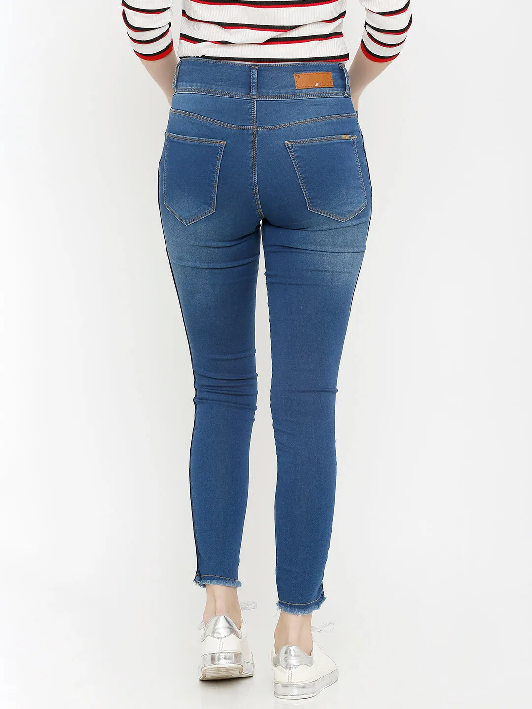 Women Blue High-Rise Skinny Jeans