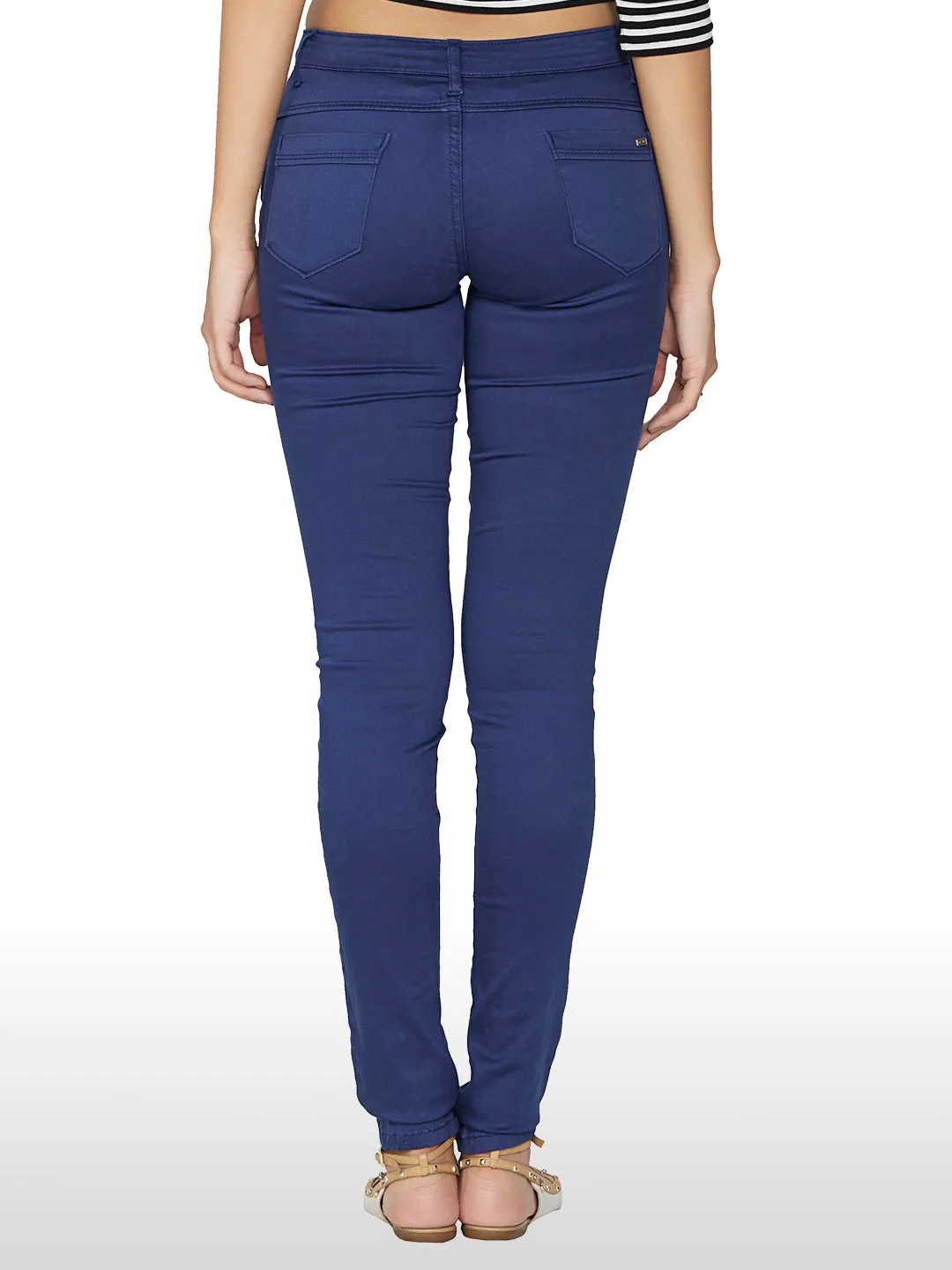 Women Blue High-Rise Skinny Tregging