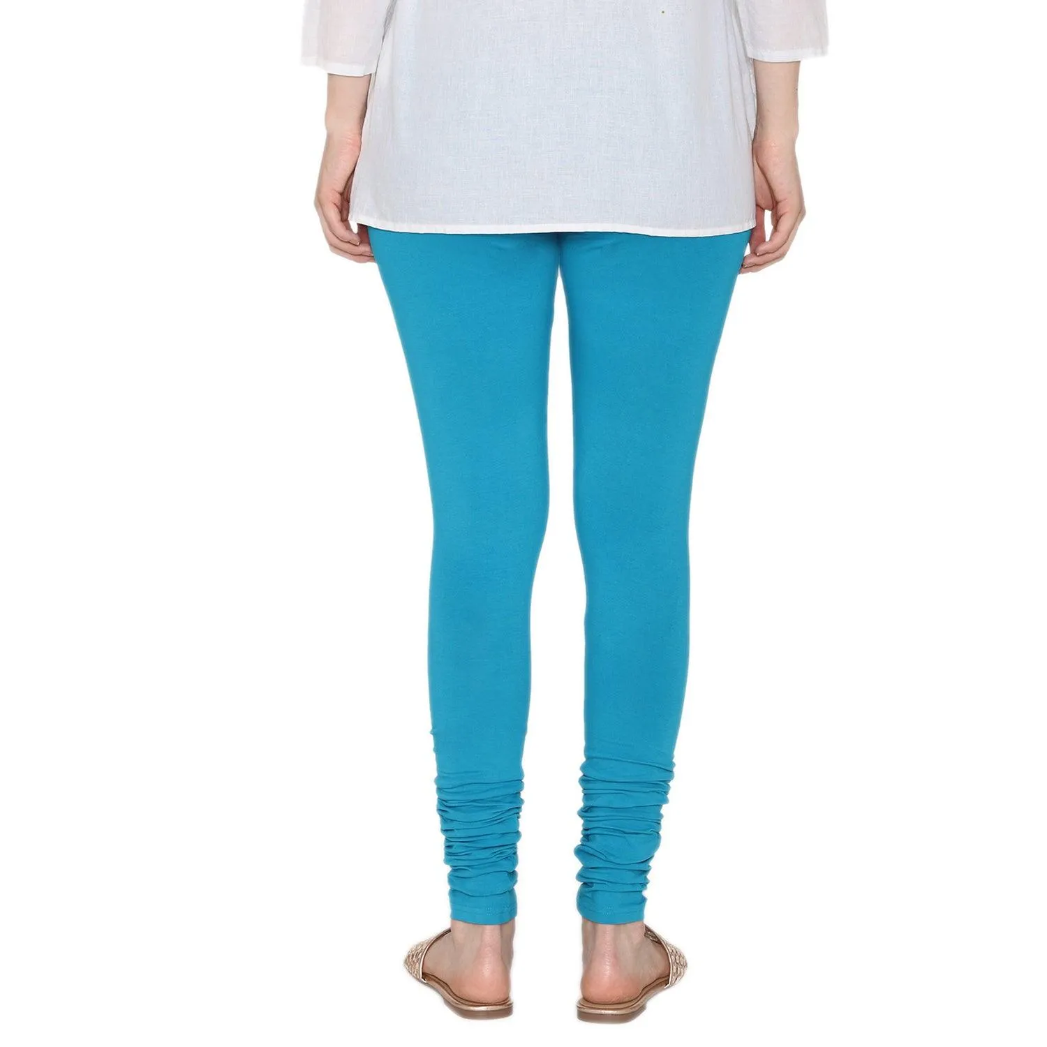 Women's Cotton Churidar leggings (Free Size) - Sapphire