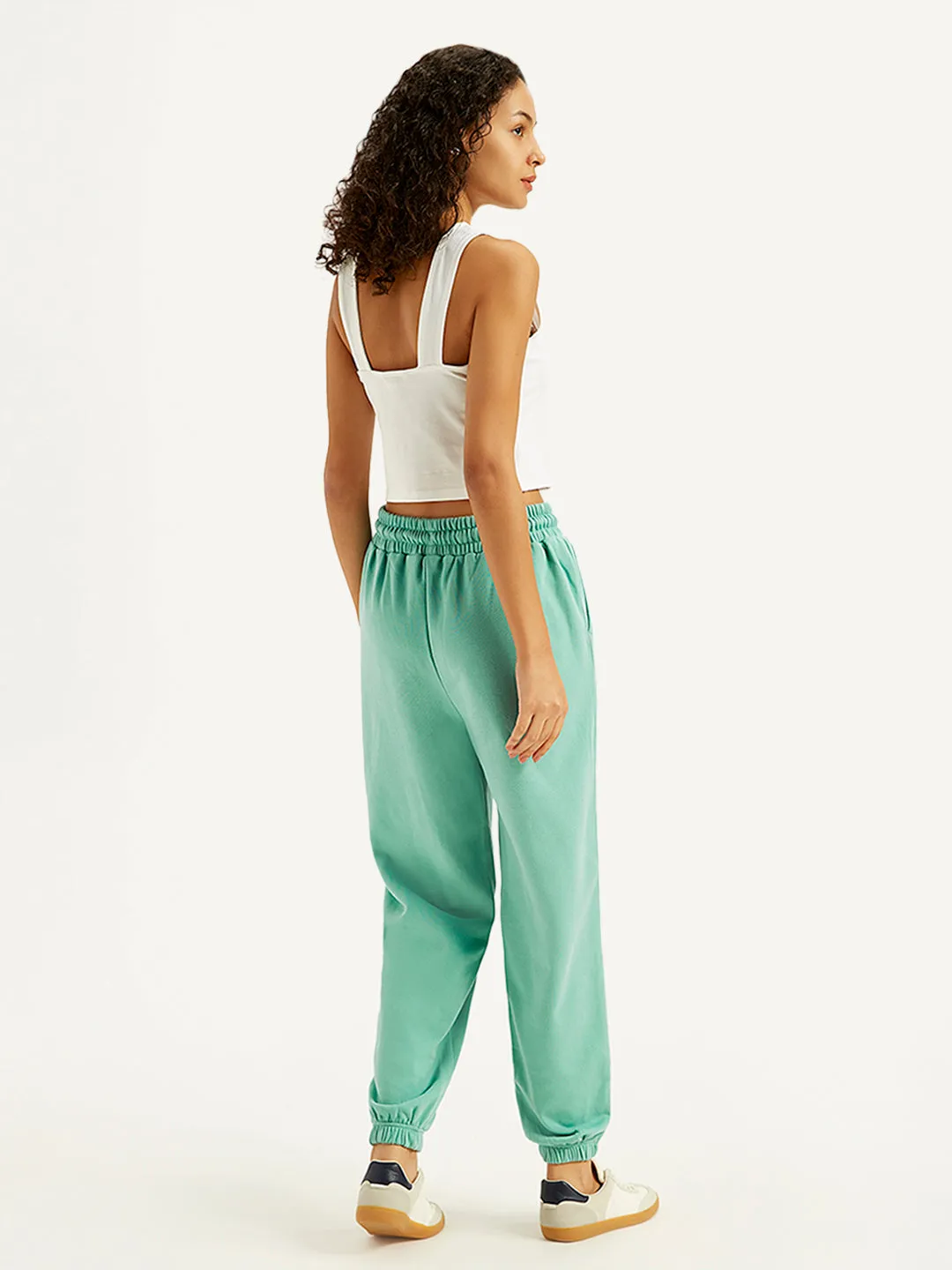 Women's Mid Rise Green Joggers