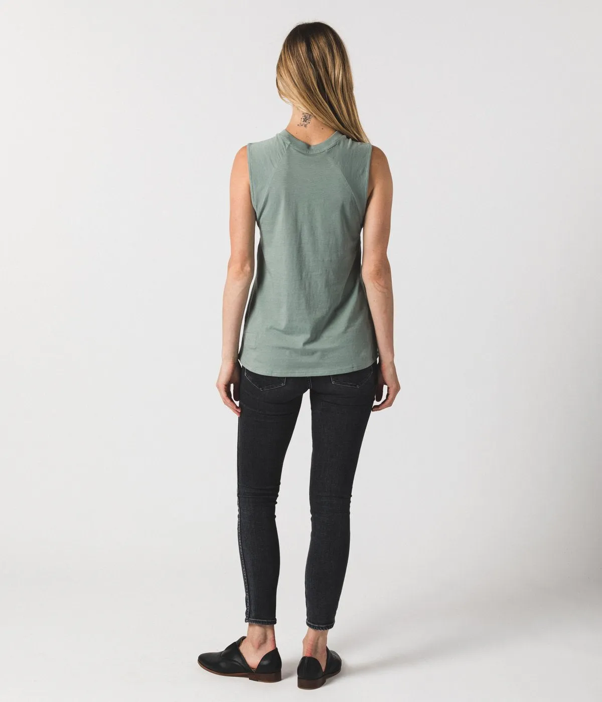 Women's Muscle Tank - Sage