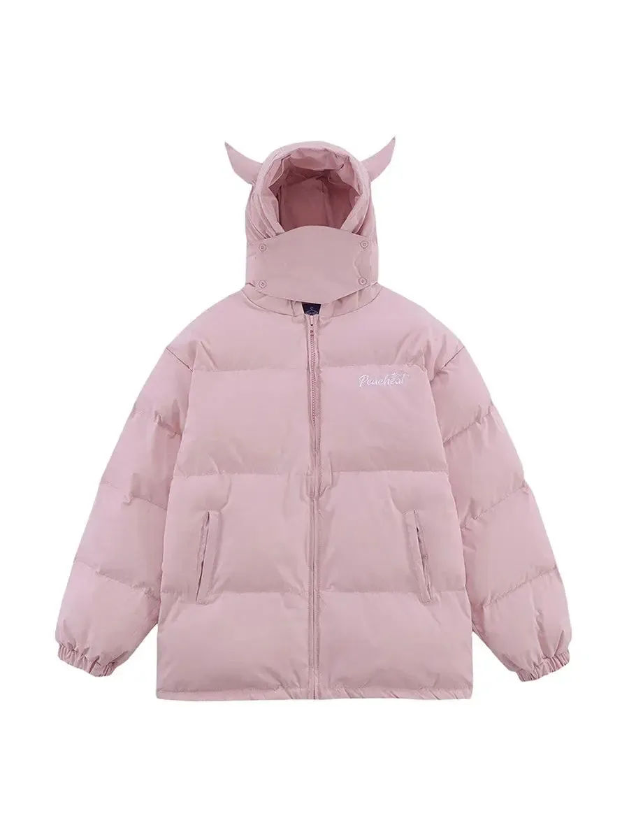 Y2K Oversized Devil Horn Puffer Jacket