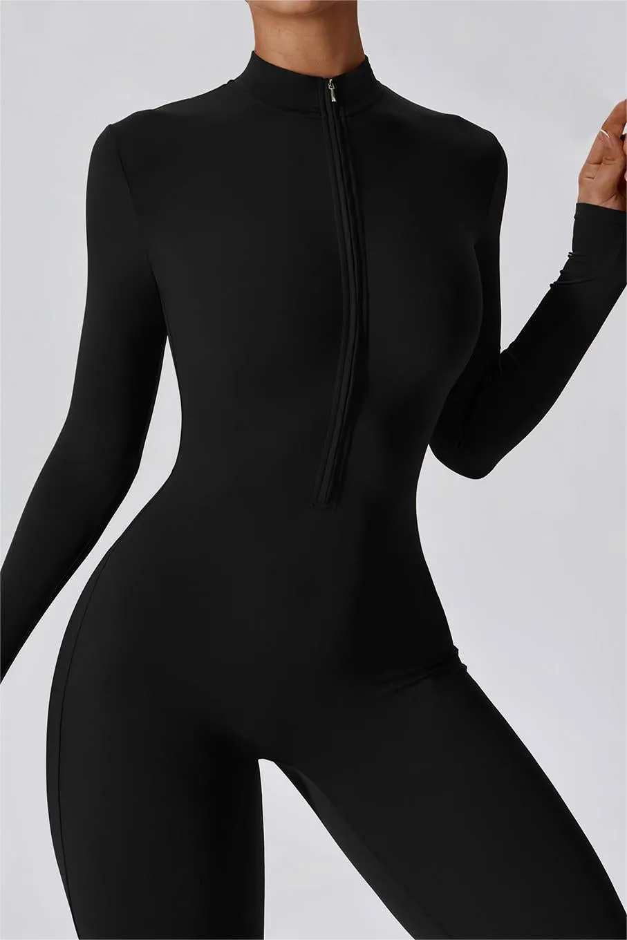 ZipFlex Long Sleeve Athleisure Jumpsuits